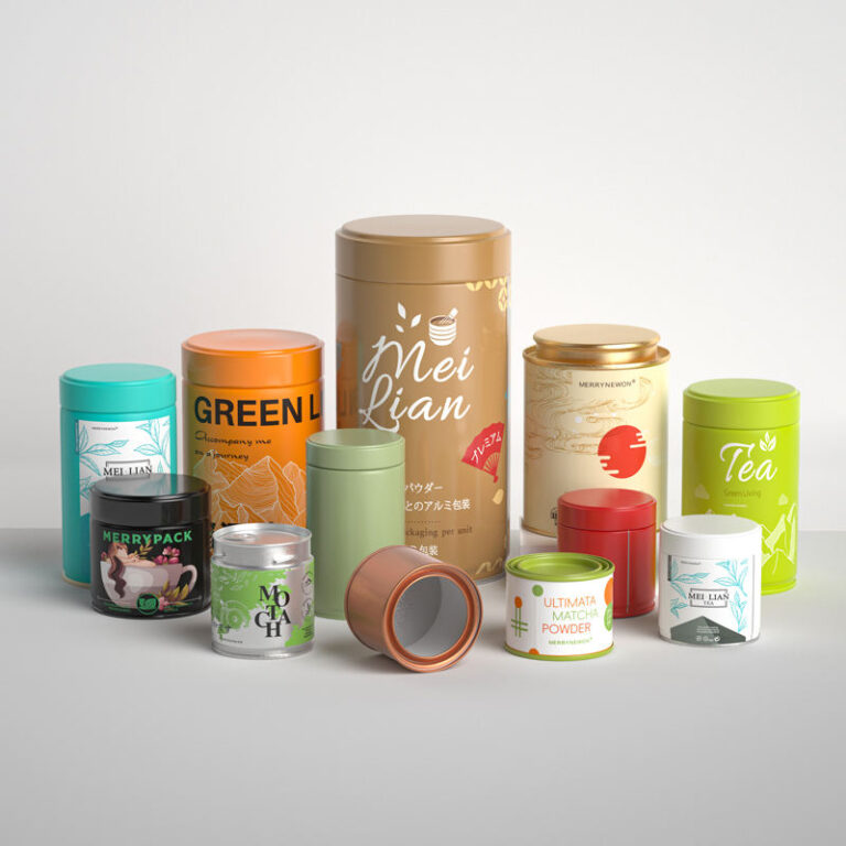 metal tin can custom printed for tea packaging