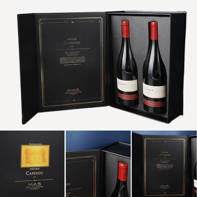 rigid gift box for wine spirits packaging